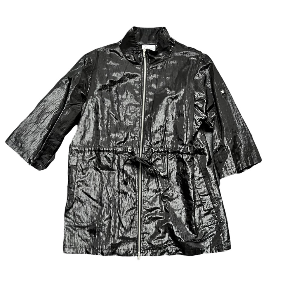 Linea by Louis Dell'Olio VTG Metallic Shimmery Lightweight Jacket Coat EUC L